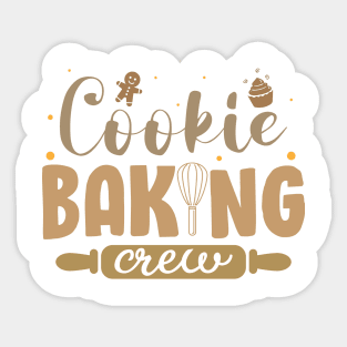 Cookie Baking Crew Funny Christmas Holiday Cookies Gift Sticker